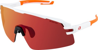 BOBSTER Flash Sunglasses - Matte White/Orange - Smoke Black Red Revo BFLA01