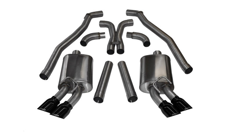 Corsa 12-13 Chevrolet Camaro Coupe ZL1 6.2L V8 Black Sport Cat-Back + XO Exhaust 14971BLK