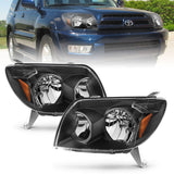 ANZO 2003-2005 Toyota 4Runner Crystal Headlights Black 111394
