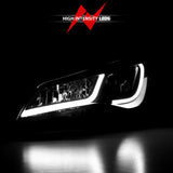 ANZO Projector Headlights With Plank Style Design Black w/Amber 15-16 Toyota Camry (4DR) 121518