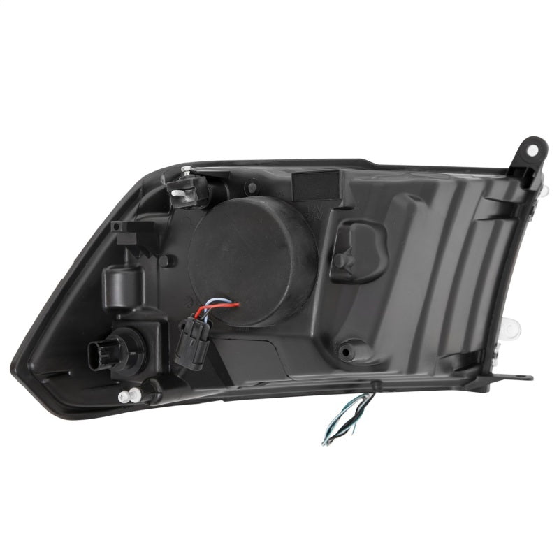 ANZO 09-18 Dodge Ram 1500 Plank Style Projector Headlights Black w/ Halo 111404