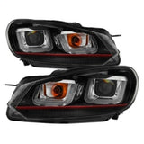 Spyder Volkswagen Golf / GTI 10-13 Version 3 Projector Headlights - Black PRO-YD-VG10V3R-DRL-BK 5082046