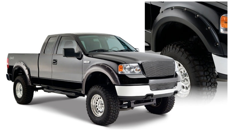 Bushwacker 04-08 Ford F-150 Styleside Pocket Style Flares 4pc 66.0/78.0/96.0in Bed - Black 20916-02