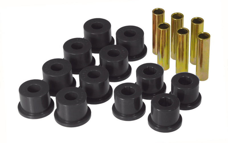 Prothane GM Rear Spring & Shackle Bushings (w/ 1.5in OD Frame Shackle Bush) - Black 7-1054-BL