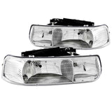 ANZO 1999-2002 Chevrolet Silverado 1500 Crystal Headlights Chrome 111011