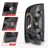 ANZO 15-21 GMC Canyon Full LED Taillights w/ Red Lightbar Black Housing/Clear Lens 311434