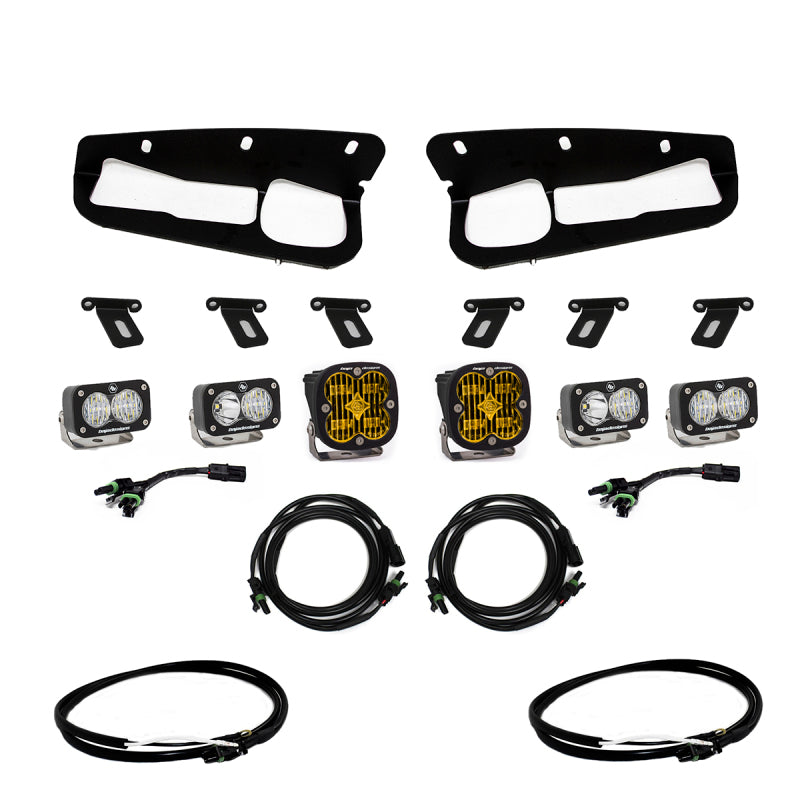 Baja Designs 2021+ Ford Bronco Amber SAE Fog Pocket Kit w/Upfitter 447762UP