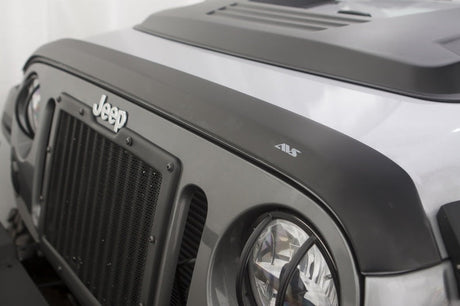 AVS 07-18 Jeep Wrangler Unlimited Aeroskin Low Profile Hood Shield - Matte Black 377060
