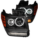 ANZO 2007-2012 Dodge Nitro Projector Headlights w/ Halo Black (CCFL) G2 111145