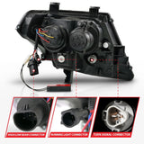 ANZO 09-20 Nissan Frontier Black Projector Plank Style DRL w/ Switchback & Sequential LED DRL 111597