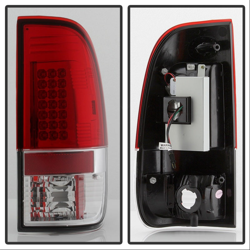 Spyder Ford F150 side 97-03/F250/350 Duty 99-07 LED Tail Lights Red Clear ALT-YD-FF15097-LED-RC 5003485