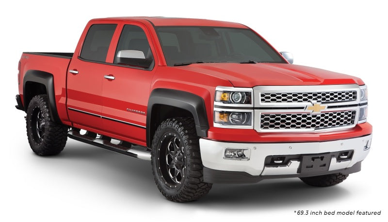 Bushwacker 15-18 Chevy Silverado 2500 HD Fleetside Extend-A-Fender Style Flares 4pc - Black 40964-02