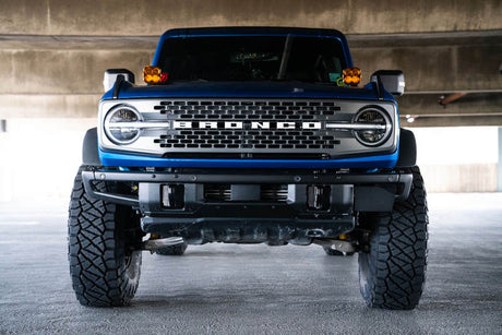 DV8 Offroad 21-22 Ford Bronco Factory Front Bumper License Relocation Bracket - Side LPBR-02