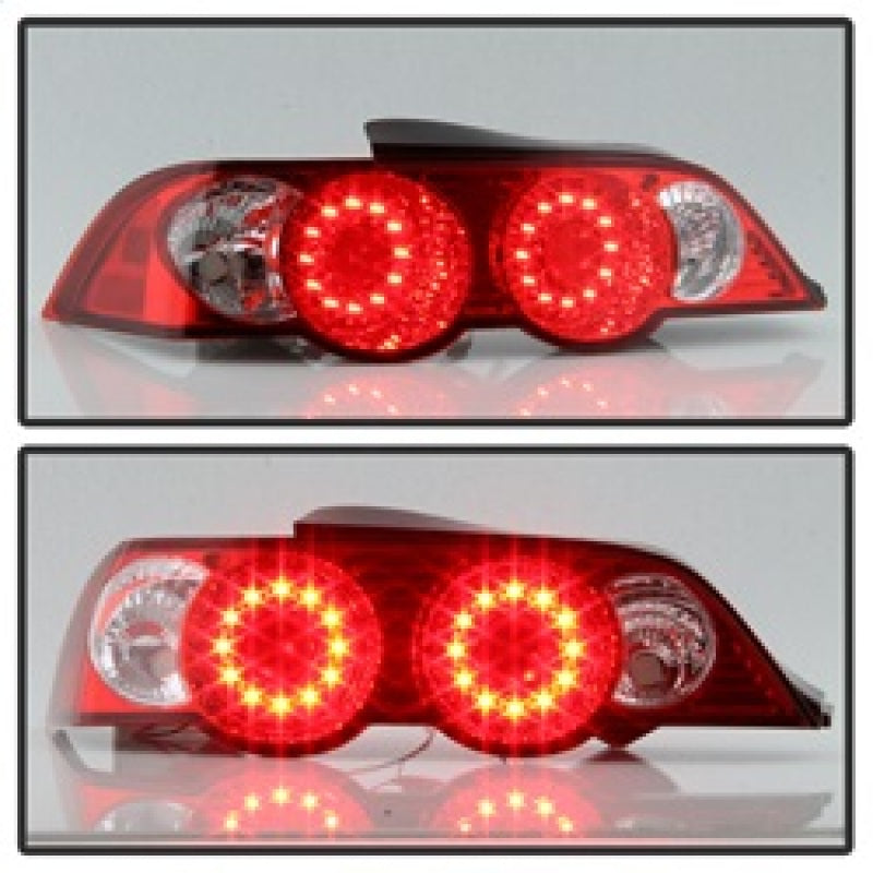 Spyder Acura RSX 02-04 LED Tail Lights Red Clear ALT-YD-ARSX02-LED-RC 5000385