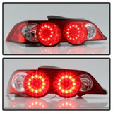 Spyder Acura RSX 02-04 LED Tail Lights Red Clear ALT-YD-ARSX02-LED-RC 5000385