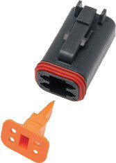 NAMZ CUSTOM CYCLE4-Wire Black Deutsch Plug & Wdglck Hd# 72114-94bkDP-4B