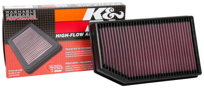 K&N 2018 Jeep Wrangler JL 2.0L/3.6L F/I Drop In Air Filter 33-5076