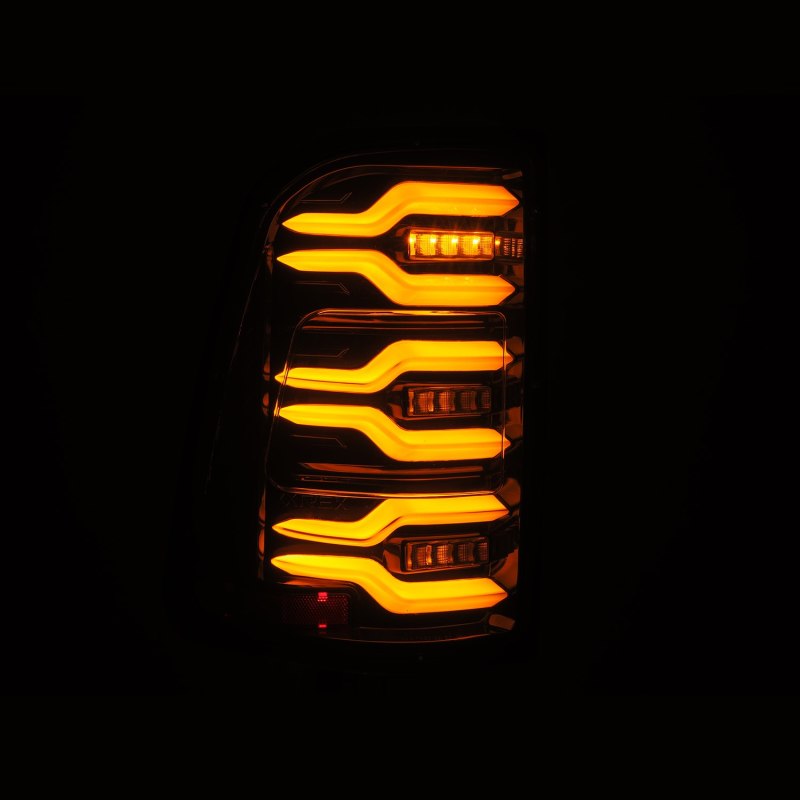 AlphaRex 19-21 Dodge Ram 1500 Luxx-Series LED Tail Lights Alpha-Black w/Activ Light/Seq Signal 640030