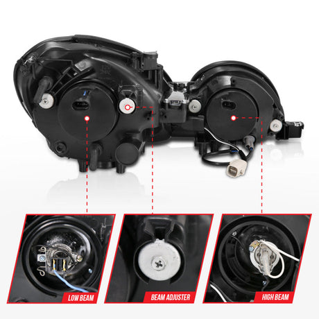 ANZO 1998-2005 Lexus Gs300 Projector Headlights w/ Halo Chrome 121143
