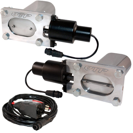 QTP Bolt-On QTEC Dual Low Profile Oval Electric Cutout Valves - Pair QTEC66