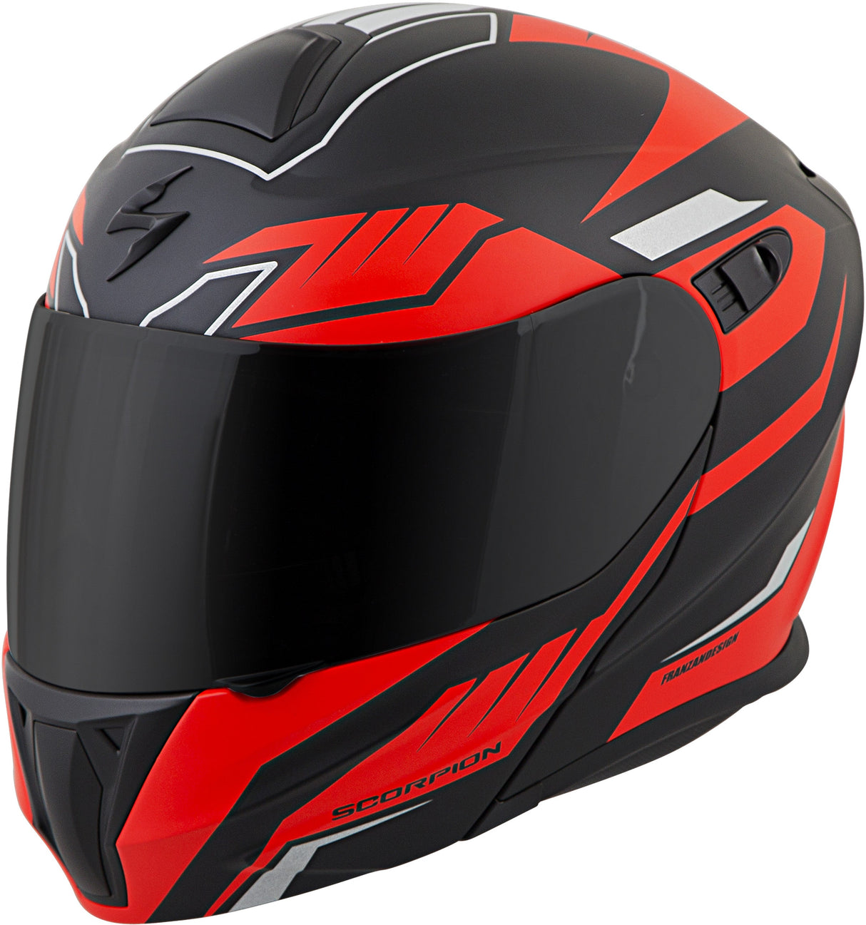 SCORPION EXO Exo-Gt920 Modular Helmet Shuttle Black/Red 3x 92-1538