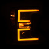 ANZO LED Headlights 17-18 Ford F-250 Super Duty Plank-Style L.E.D. Headlight Black (Pair) 111388