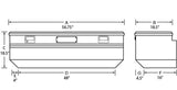 Tradesman Aluminum Flush Mount Truck Tool Box (56in.) - Black 79456