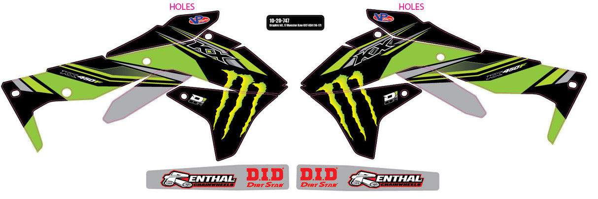 D-COR 17 Monster Kaw Complete Graphic Kit 10-20-0747