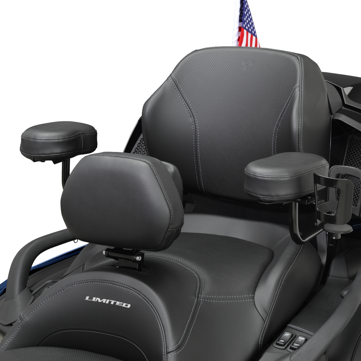 SHOW CHROME (new) Armrest Kit Passenger Black Can 41-209