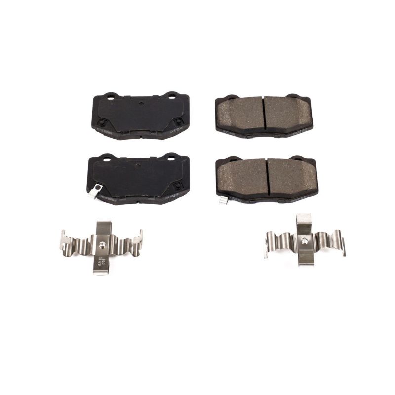 Power Stop 16-19 Cadillac ATS Rear Z17 Evolution Ceramic Brake Pads w/Hardware 17-1718