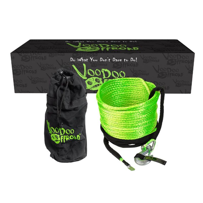 Voodoo Offroad 2.0 Santeria Series 3/8in x 80 ft Winch Line for Jeep and Truck - Green 1400003A