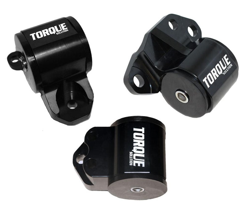 Torque Solution 3pc Billet Engine Mount Kit (3 Bolt): 92-95 Honda Civic/94-01 Integra/93-97 Del Sol TS-HA-134