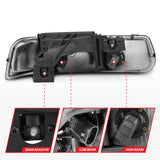 ANZO 1999-2002 Chevrolet Silverado 1500 Crystal Headlights Chrome 111011