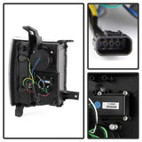 Spyder Chevy Silverado 1500 14-16 Projector Headlights Light Bar DRL Blk PRO-YD-CS14-LBDRL-BK 5079473