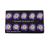 NRG Fender Washer Kit w/Rivets For Plastic (Purple) - Set of 10 FW-100PP
