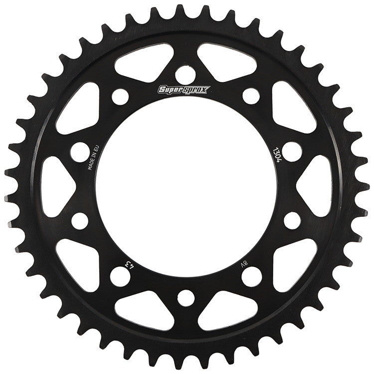 SUPERSPROX Rear Edge Sprocket Steel 43t-525 Blk Hon/Yam RFA-1304-43-BLK