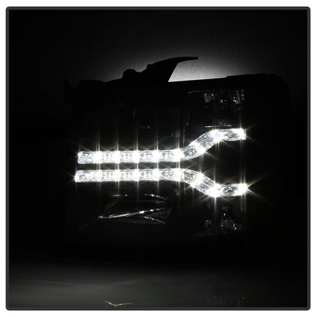 Spyder Chevy Silverado 1500 07-13 V2 Projector Headlights - LED DRL - Black PRO-YD-CS07V2-DRL-BK 5083524