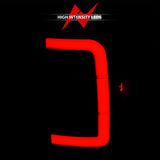 ANZO 01-11 Ford Ranger LED Taillights - Black Housing w/ Smoke Lens & Light Bar 311391