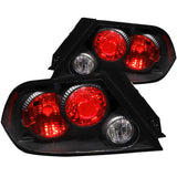 ANZO 2002-2003 Mitsubishi Lancer Taillights Black 221086