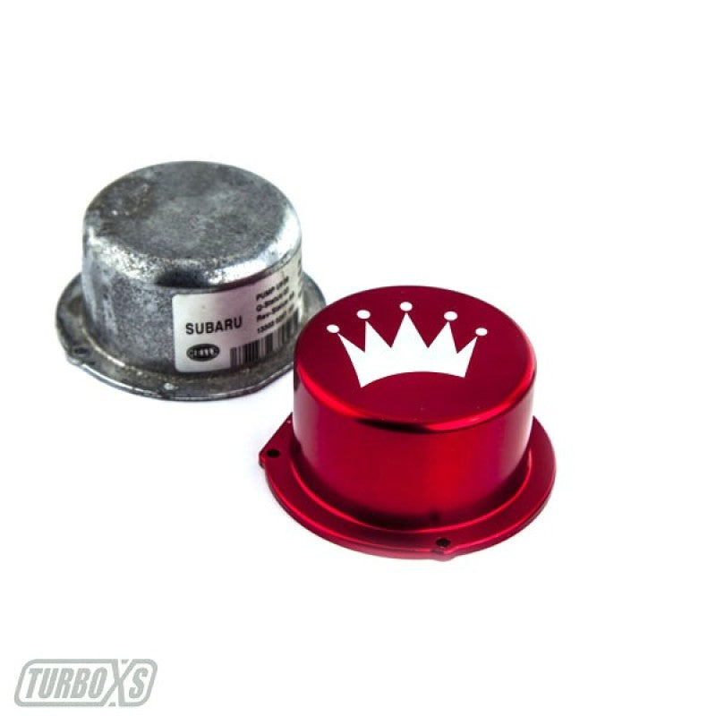 Turbo XS 15-16 Subaru WRX Billet Aluminum Vacuum Pump Cover - Red W15-VPC-RED