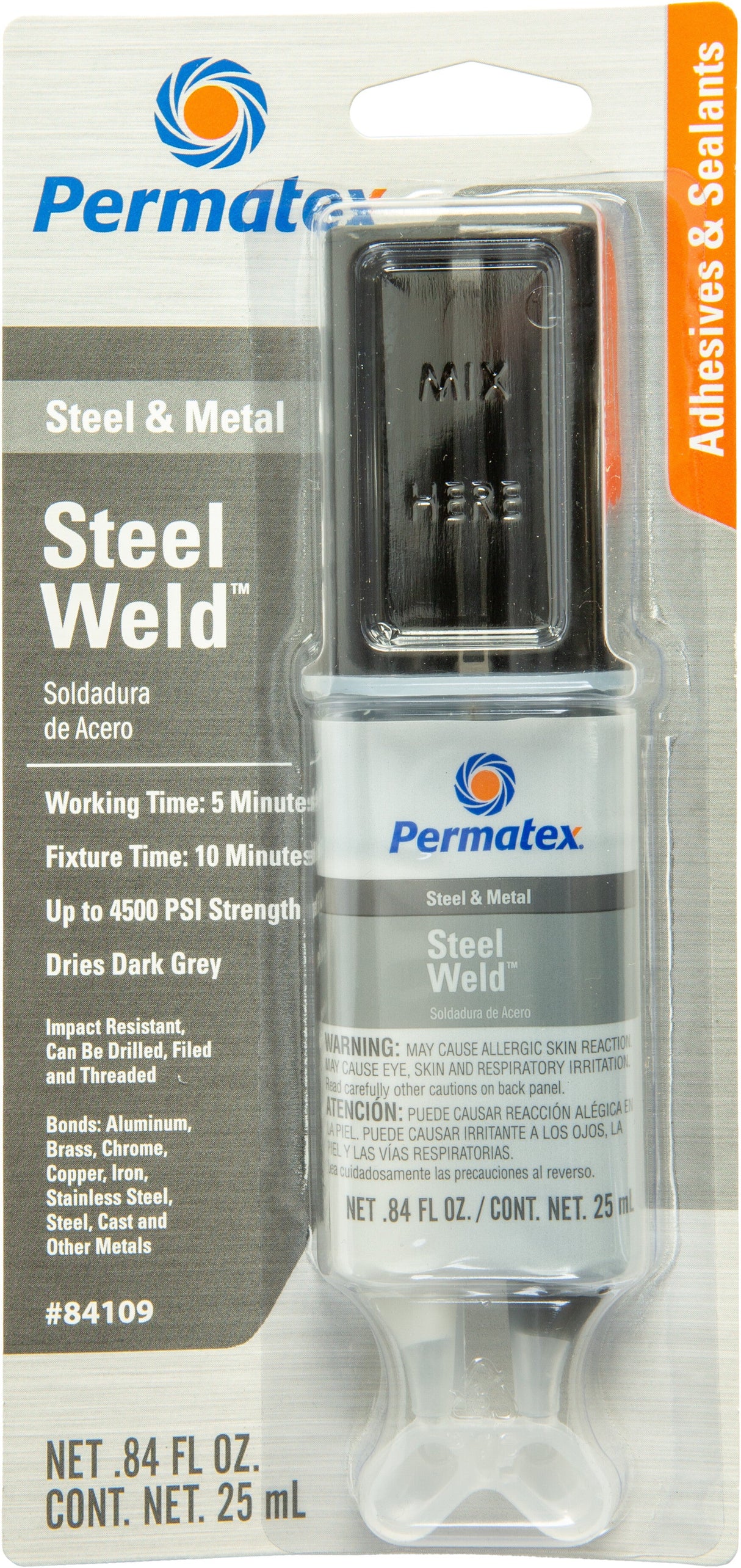 PERMATEX4 Min. Multi-Metal Epoxy 0.84 Fl. Oz 6/Case84109
