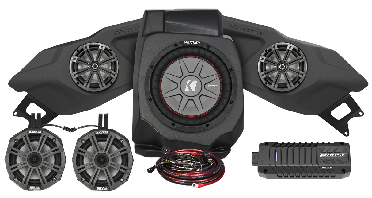 SSV WORKS 5 Speaker Plug And Play Kit Kicker Ride Command 220-RZ5-Q5KRC