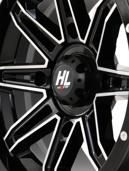 HIGH LIFTER Wheel - HL22 - Front/Rear - Gloss Black w/Machined - 14x7 - 4/137 - 4+3 (+10 mm) 14HL22-1137