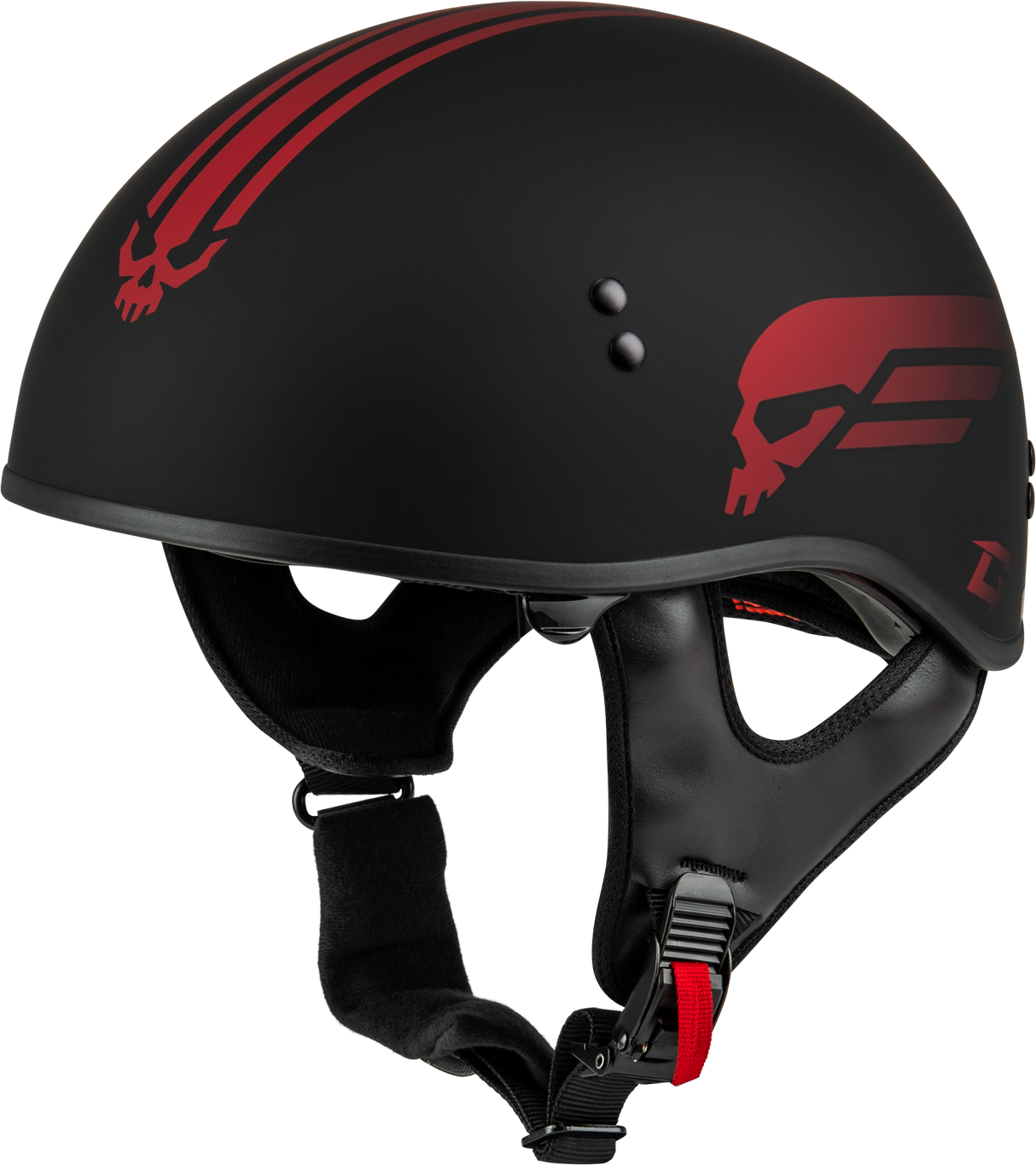GMAX Hh-65 Retribution Helmet Matte Black/Red Lg H16511326