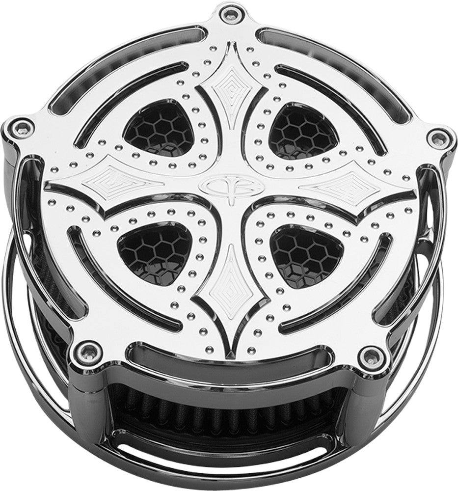 PREC. BILLET Billet Air Cleaner Dark Side Chrome DRK-210-4H-CHR