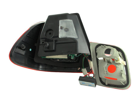 ANZO 2002-2005 BMW 3 Series E46 LED Taillights Red/Clear 321096