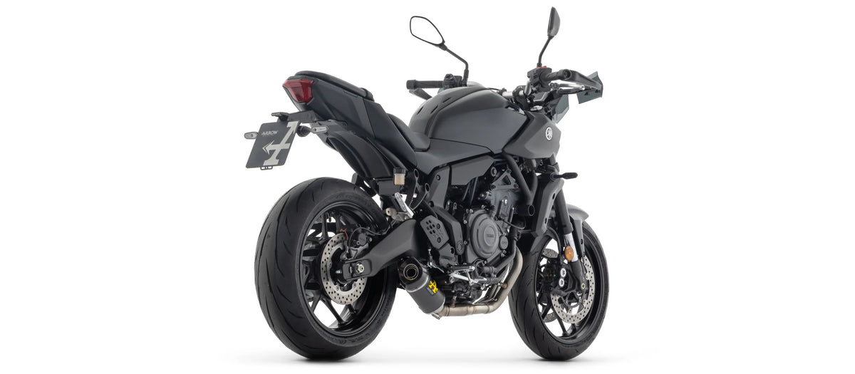IN STOCK Arrow 71095AKN Thunder Full Exhaust, Aluminum Dark for Yamaha MT-07 25-26