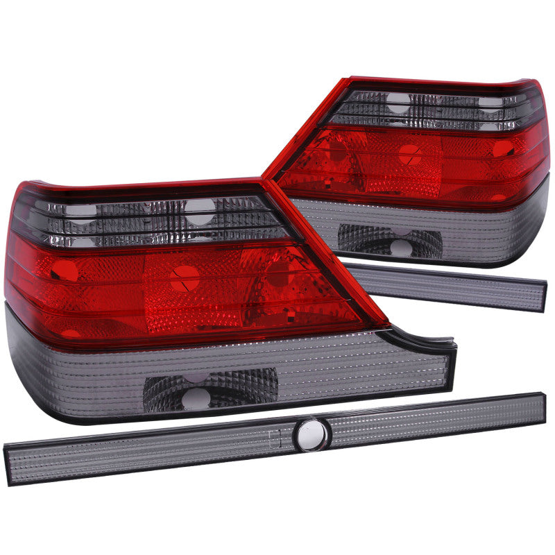 ANZO 1995-1999 Mercedes Benz S Class W140 Taillights Red/Smoke 221154