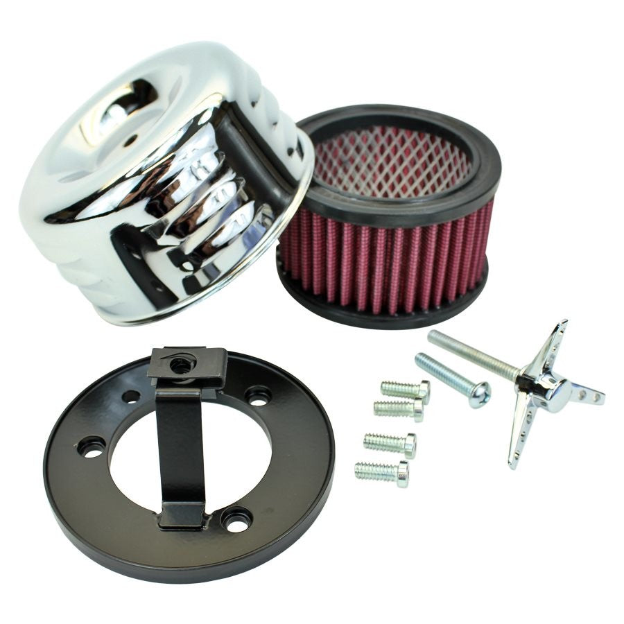 TC BROS Chrome Louvered Air Cleaner 109-0115