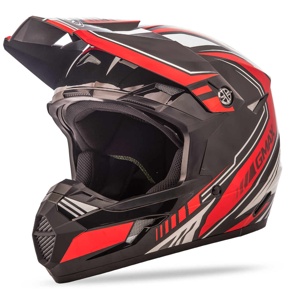 GMAX Youth Mx-46y Off-Road Uncle Helmet Black/Red Ys G3467200 TC-1